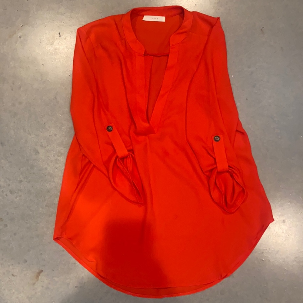 Lush high low 3/4 length sleeve shirt